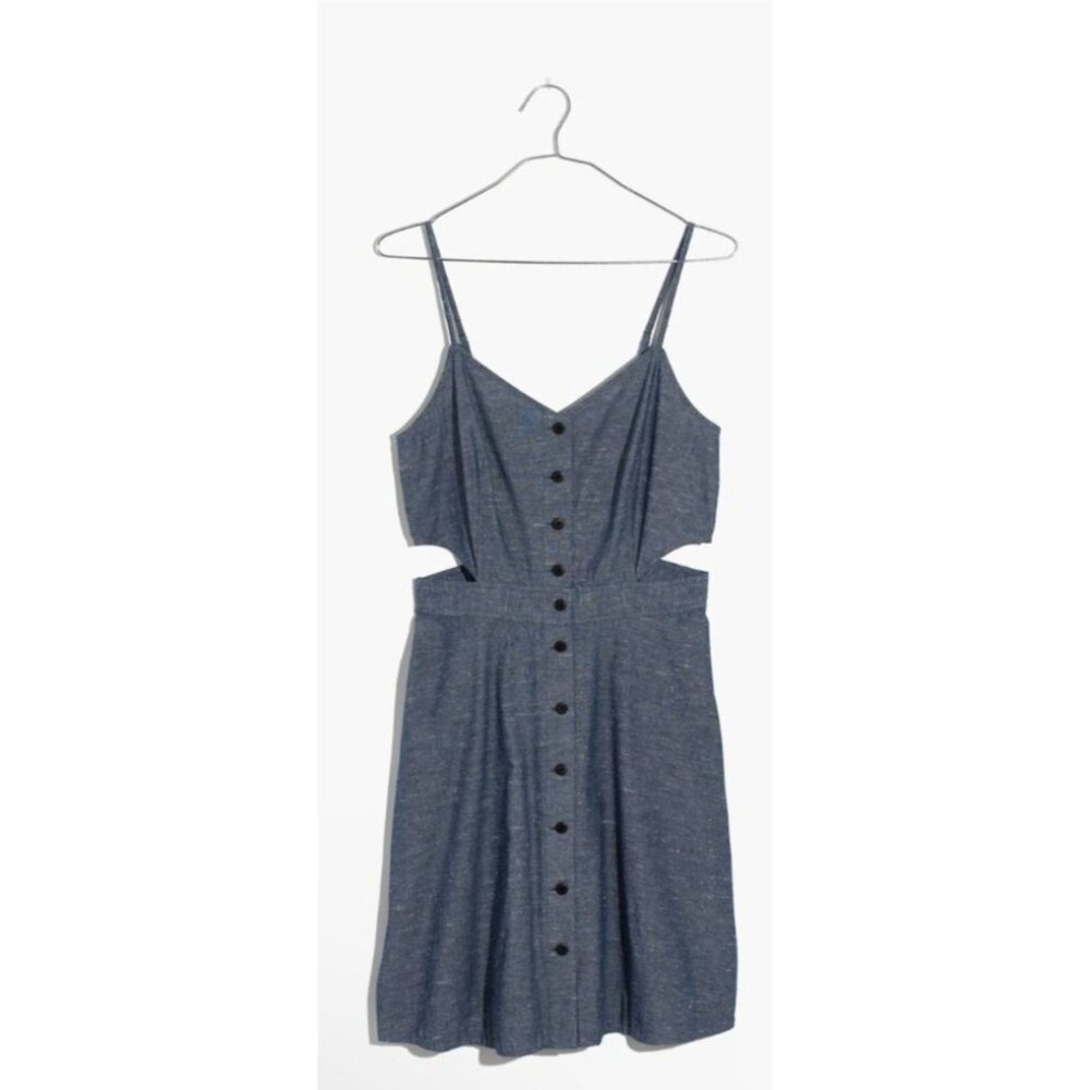 Madewell Blue Button-Front Dress